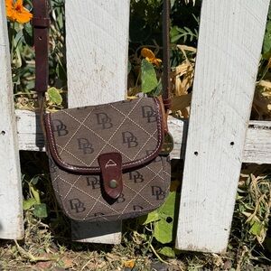 Dooney & Bourke Brown Monogram Mini Messenger Crossbody